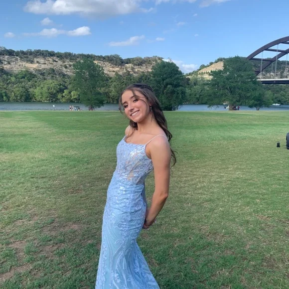 Sherry Hill formal dress blue